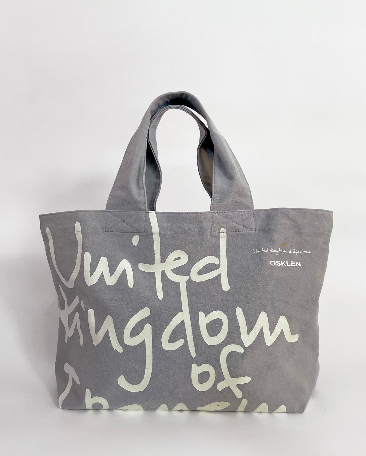 OSKLEN オスクレン Ipanema bag / gray×white